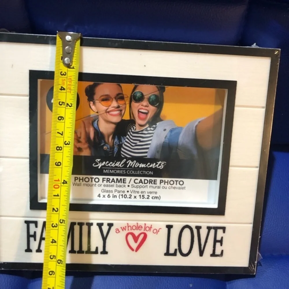 2 photo picture frames, “Family is forever” & “family a whole lot of love